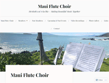 Tablet Screenshot of mauiflutechoir.com